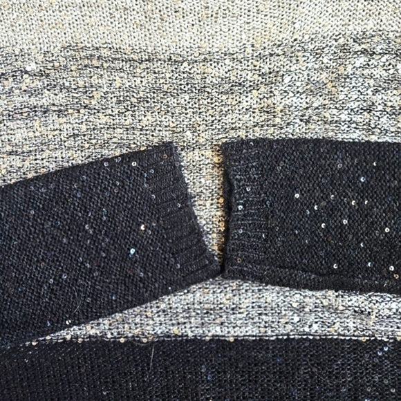 Belldini Scoop Neck Block Color Sparkly Sweater - Picture 11 of 13